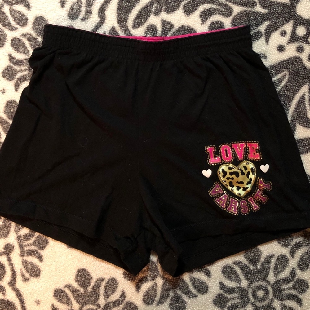 Kids “Love Varsity” Gym / Yoga Exercise Shorts